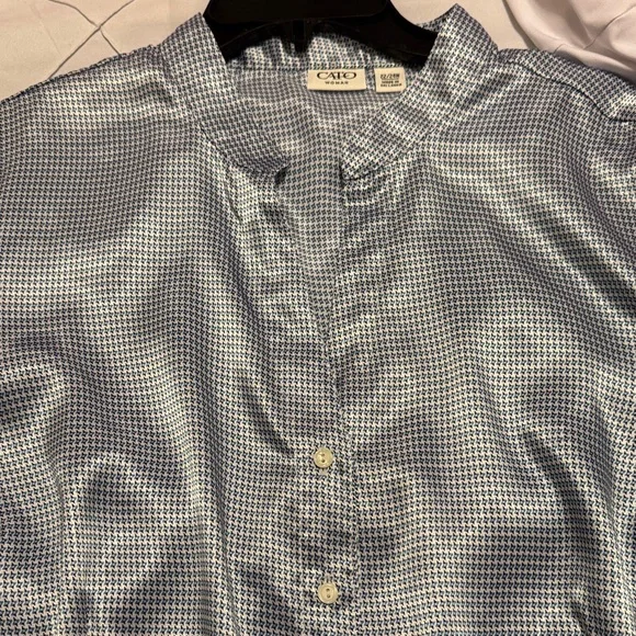 Cato Blue Checkered Blouse - Picture 4 of 4